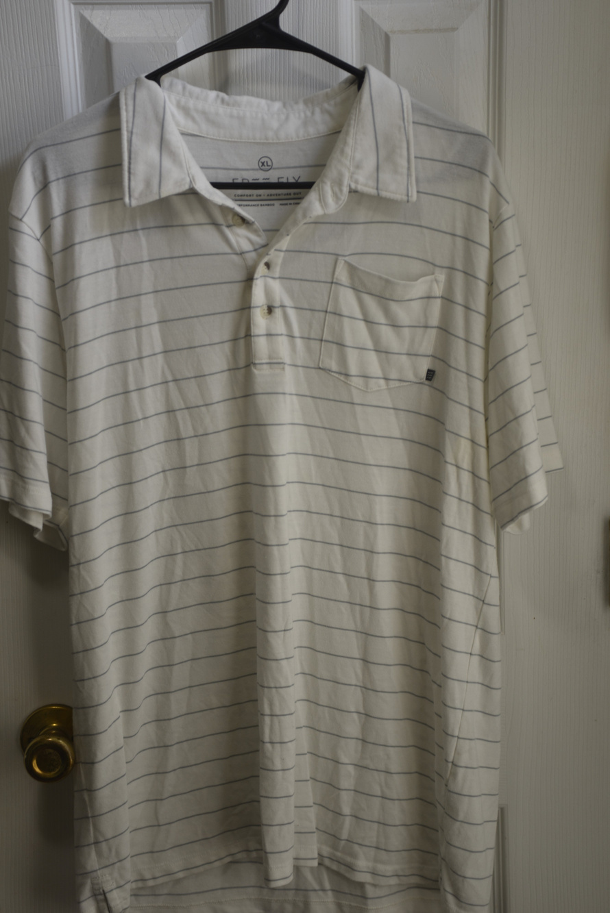 Free Fly Performance Bamboo Striped Polo Shirt XL LSC148